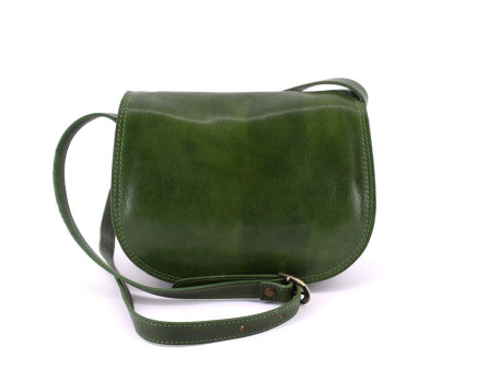 Dámská kožená kabelka crossbody (lovecká) Arteddy - zelená