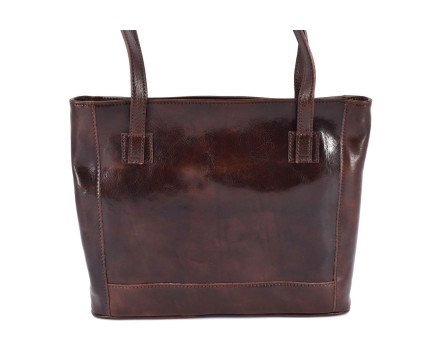 Dámská kožená kabelka Arteddy - tmavě hnědá
