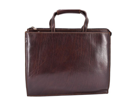 Dámská kožená kabelka Arteddy - tmavě hnědá