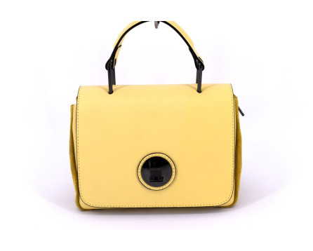 Dámská kožená kabelka Arteddy - žlutá