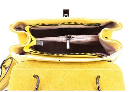Dámská kožená kabelka Arteddy - žlutá