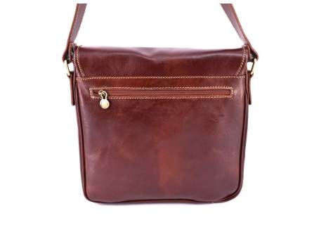 Kožená taška přes rameno crossbody s klopnou