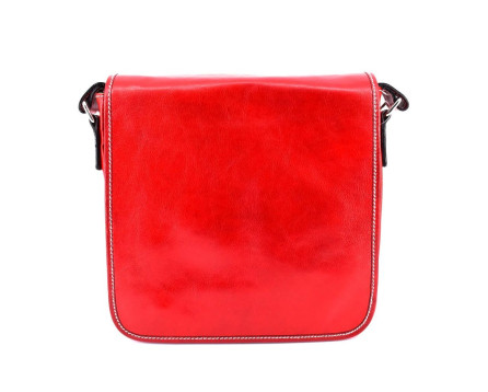 Kožená taška přes rameno crossbody s klopnou