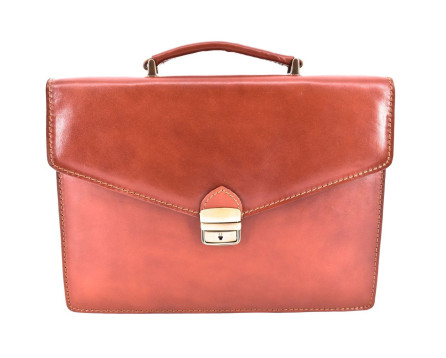 Kožená aktovka Arteddy - 1 komorová hnědá