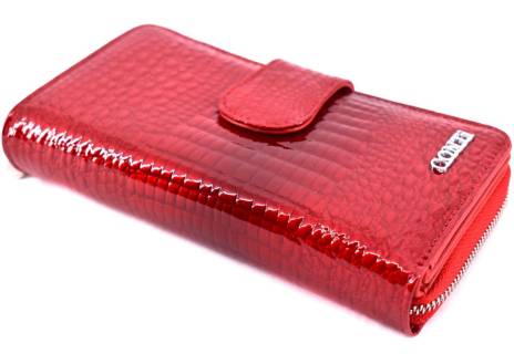 Dámská velká kožená lakovaná peněženka CONTI