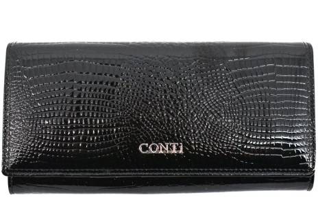 Dámská velká kožená lakovaná peněženka CONTI