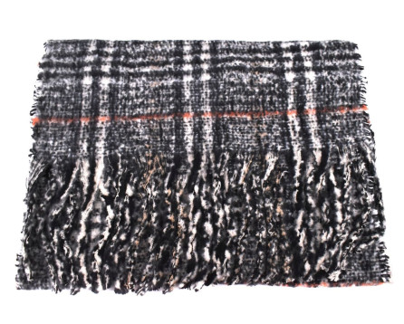 Dámská velká zimní károvaná šála Arteddy - černá
