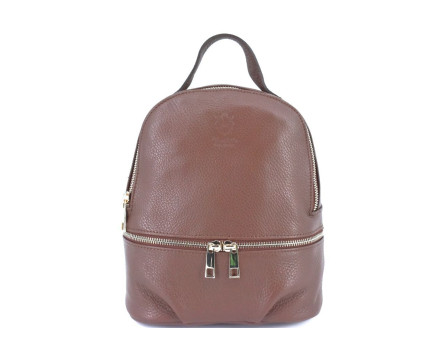 Dámský/dívčí kožený batůžek Arteddy - tmavě hnědá