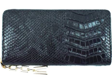 Peněženka  pouzdrového typu kroko - černá