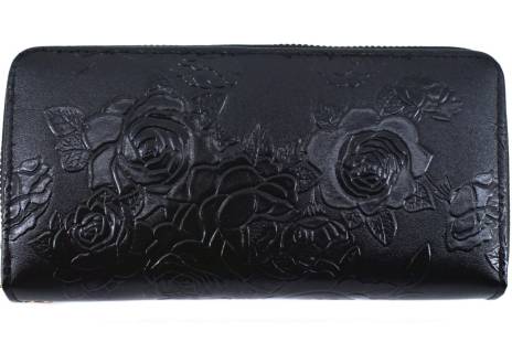 Dámská / dívčí velká peněženka  pouzdrového typu  s květovaným vzorem