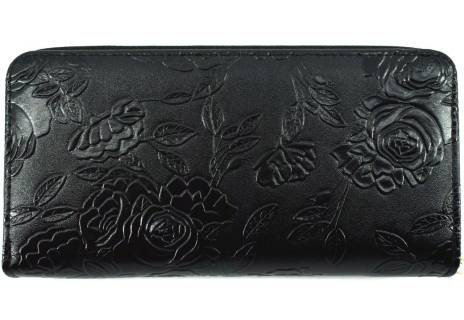 Dámská / dívčí velká peněženka  pouzdrového typu  s květovaným vzorem