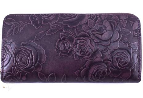 Dámská / dívčí velká peněženka  pouzdrového typu  s květovaným vzorem