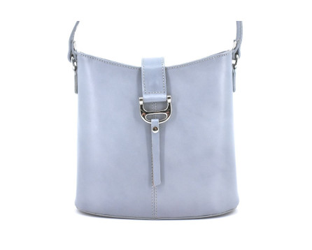 Dámská kožená kabelka crossbody Arteddy - světle šedá