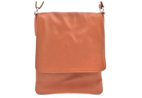 Dámská kožená crossbody kabelka s klopnou Arteddy