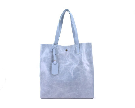 Dámská velká kožená kabelka Arteddy  - světle modrá