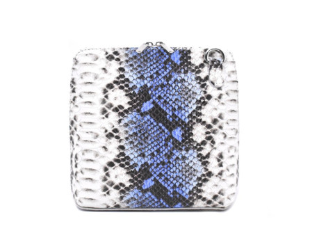 Dámská / dívčí malá  kožená kabelka  se vzorem hadí kůže Arteddy - modrá
