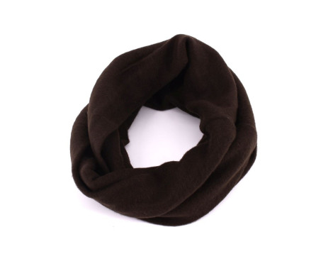 Tunelová zimní šála - tmavě hnědá