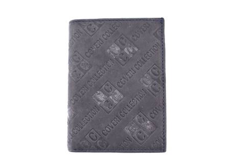 Pánská kožená peněženka Coveri - šedá