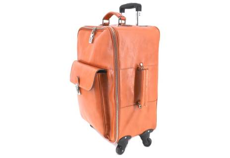 Cestovní palubní kožený kufr Arteddy 45l