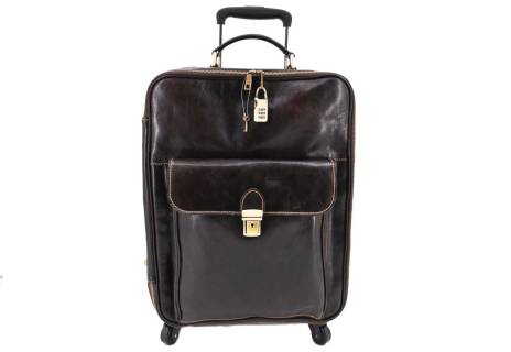 Cestovní palubní kožený kufr Arteddy 45l