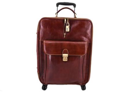 Cestovní palubní kožený kufr Arteddy 45l