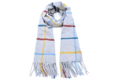 Károvaná šála s třásněmi dámská/pánská