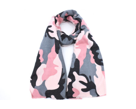 Dámská vzorovaná šála - růžová