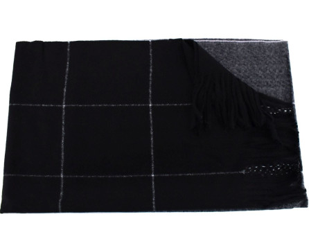 Šála s třásněmi dámská/pánská - černá