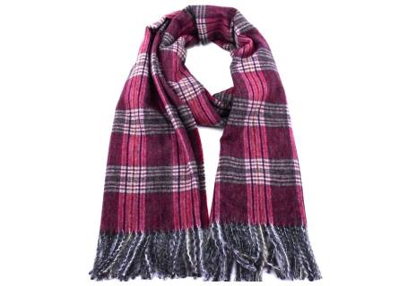 Károvaná šála s třásněmi dámská/pánská