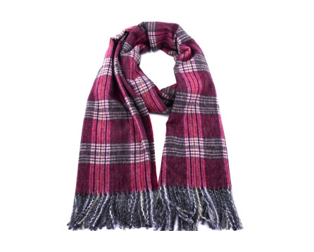 Károvaná šála s třásněmi dámská/pánská