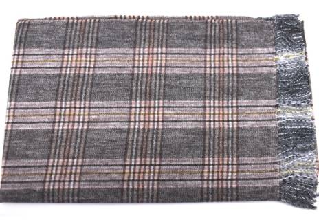 Károvaná šála s třásněmi dámská/pánská