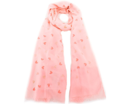 Šátek s potiskem - lososová