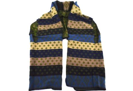 Moderní oboustranná šála/pončo -- tmavě zelená