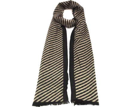 Moderní zimní pruhovaná šála Coveri v dárkové krabičce