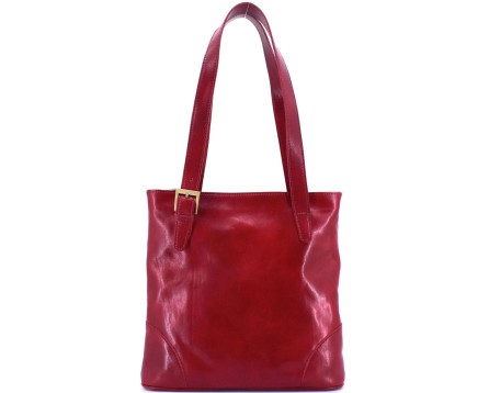 Dámská kožená kabelka Arteddy - tmavě červená