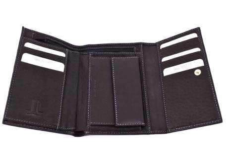 Dámská kožená peněženka Leidi Lanceti - černá