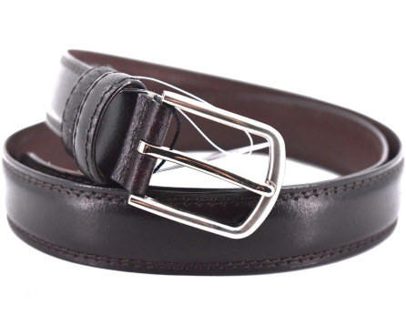 Kožený opasek Arteddy - tmavě hnědá / 110