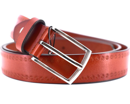 Kožený opasek - hnědá / 125