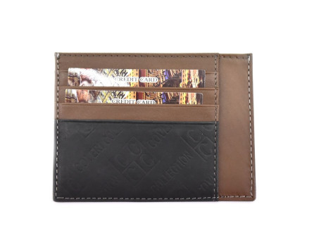 Dámská/pánská kožená  dokladovka  k uložení kreditních karet a dokladů Coveri - taupe