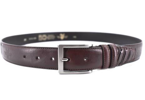 Kožený opasek Harvey Miller - tmavě hnědá/115