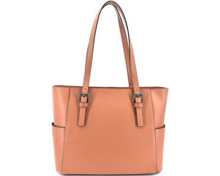 Moderní dámská kožená kabelka Arteddy - světle hnědá