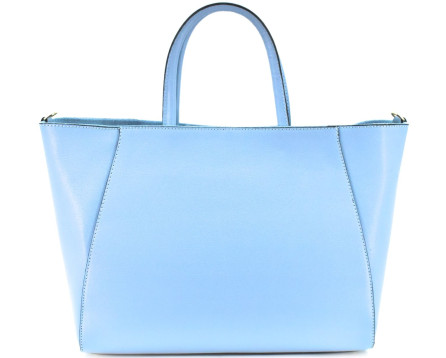 Moderní Shopper dámská kožená kabelka Arteddy - světle modrá