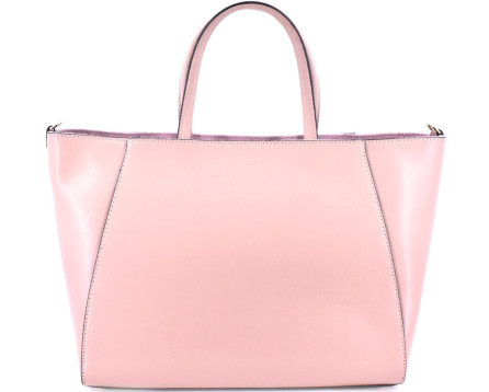 Moderní Shopper dámská kožená kabelka Arteddy - růžová pudrová