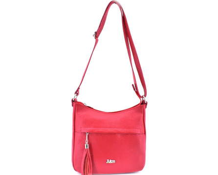 Dámská kožená kabelka crossbody Juice - červená