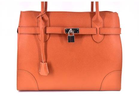 Dámská kožená kabelka shopper Arteddy - světle hnědá