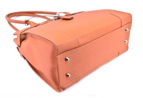 Dámská kožená kabelka shopper Arteddy - světle hnědá