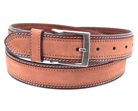Kožený opasek Arteddy - světle hnědá / 115