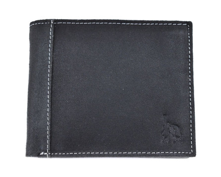 Pánská kožená peněženka Cortina Polo style - černá