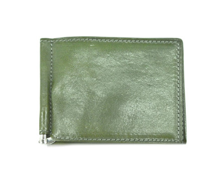 Kožená peněženka dolarovka - zelená