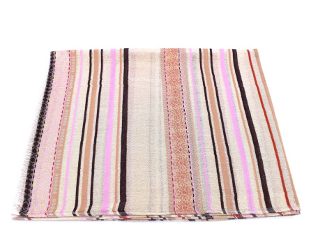Dámská pruhovaná šála Arteddy - růžová